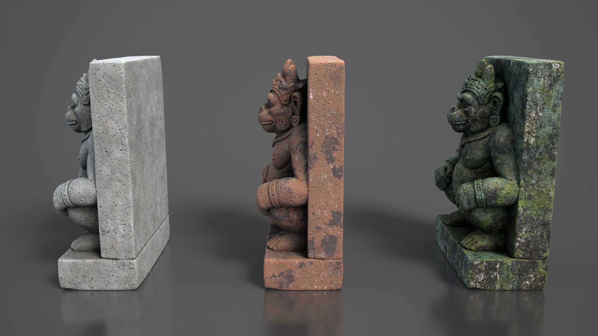 Ancient Khmer Statue 05-250522 Low-poly 3D model_6
