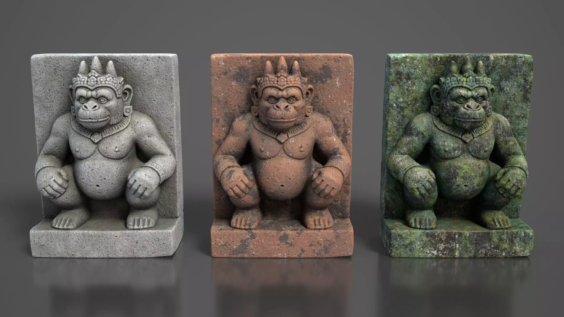 Ancient Khmer Statue 05-250522 Low-poly 3D model_0