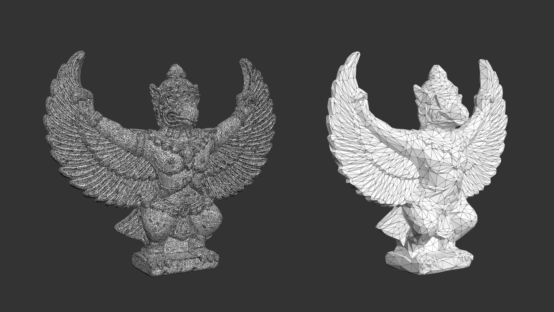 Ancient Khmer Statue 04-250522 Low-poly 3D model_8