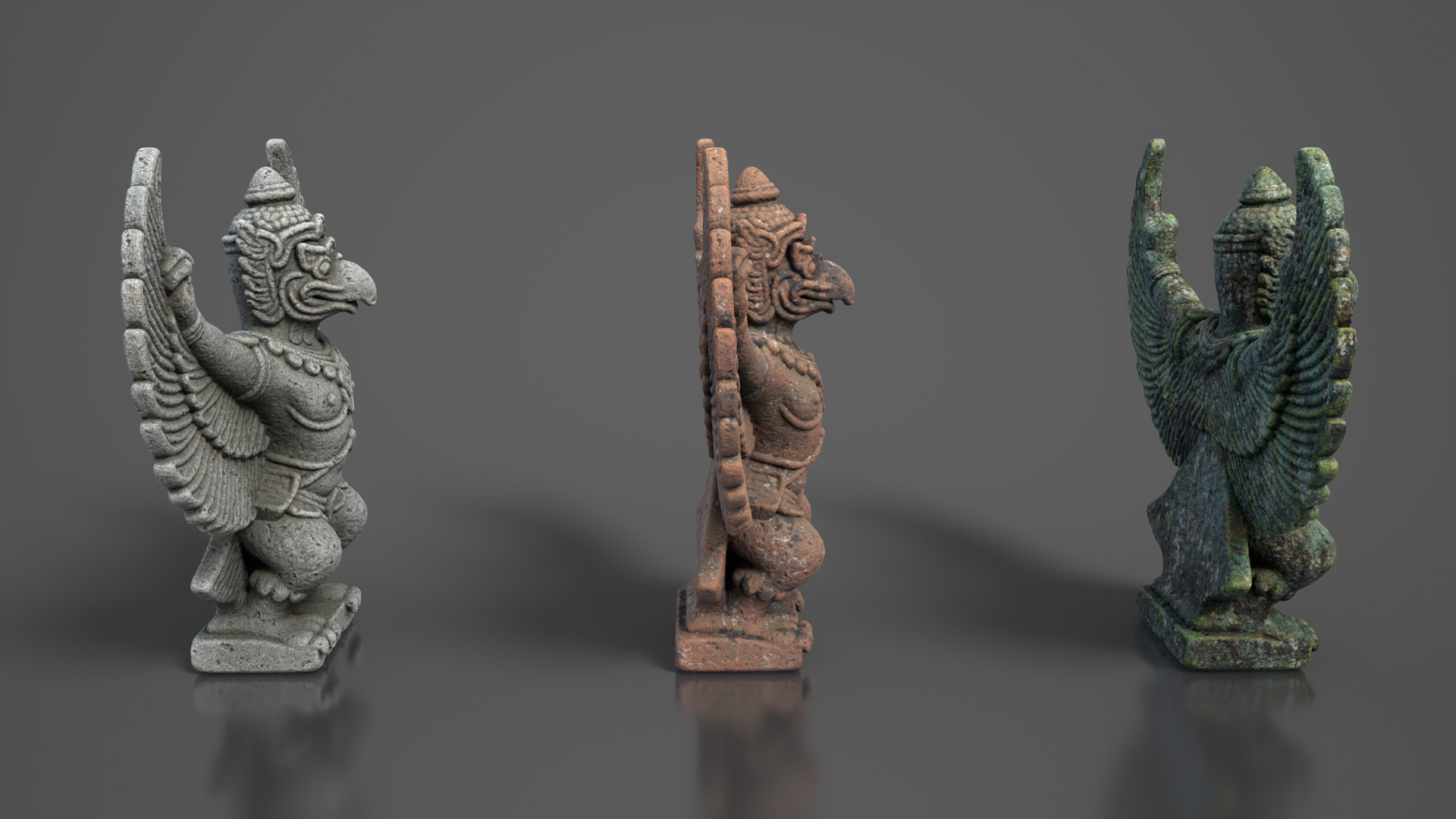 Ancient Khmer Statue 04-250522 Low-poly 3D model_2