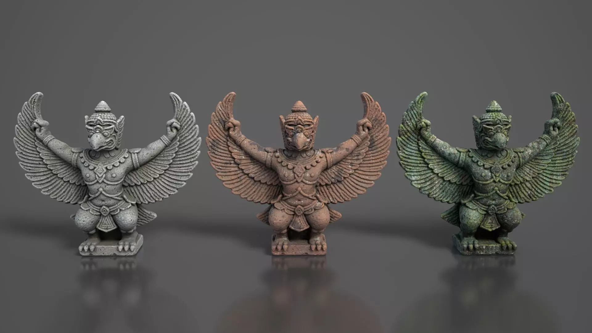 Ancient Khmer Statue 04-250522 Low-poly 3D model_0