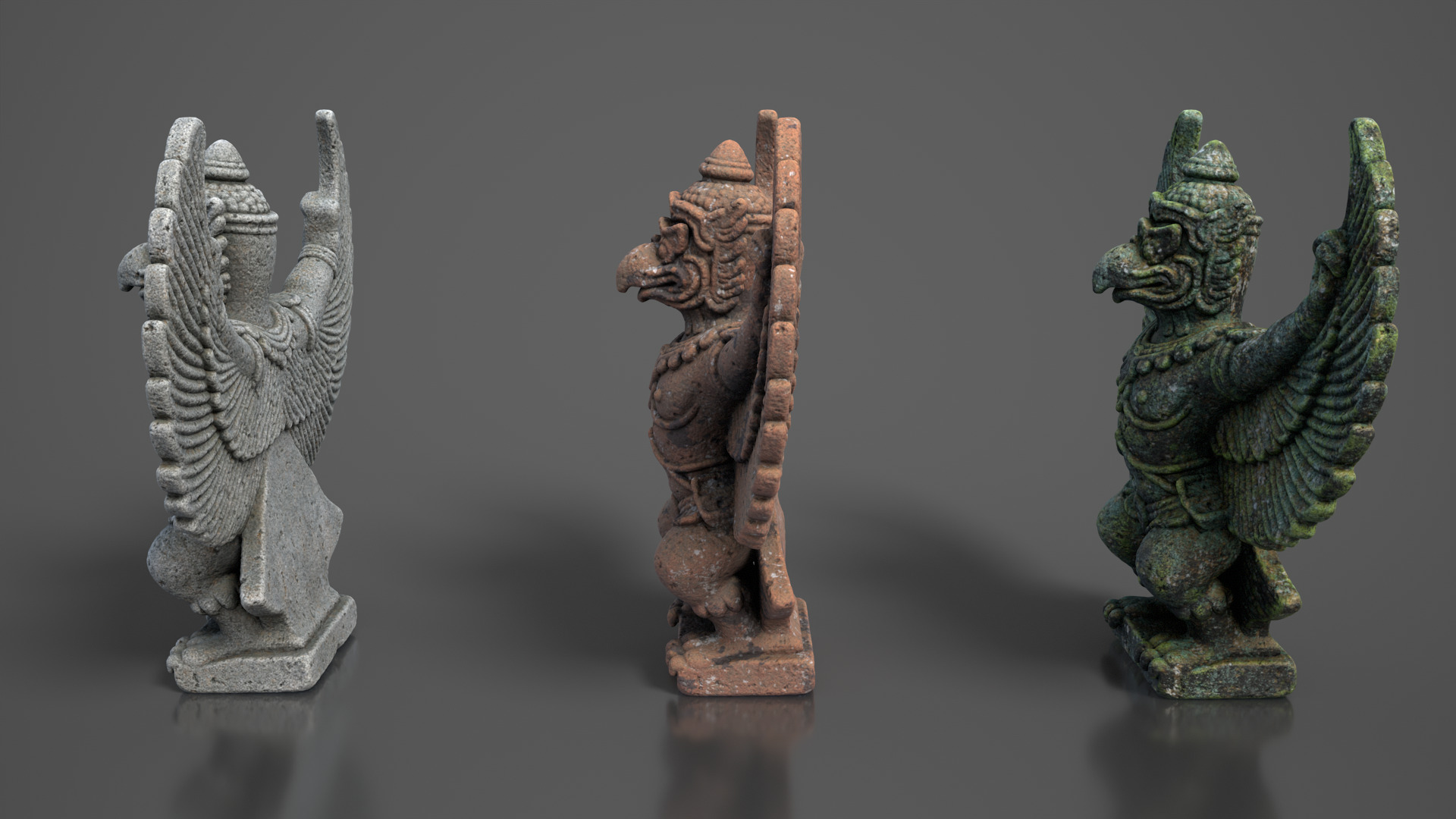 Ancient Khmer Statue 04-250522 Low-poly 3D model_6