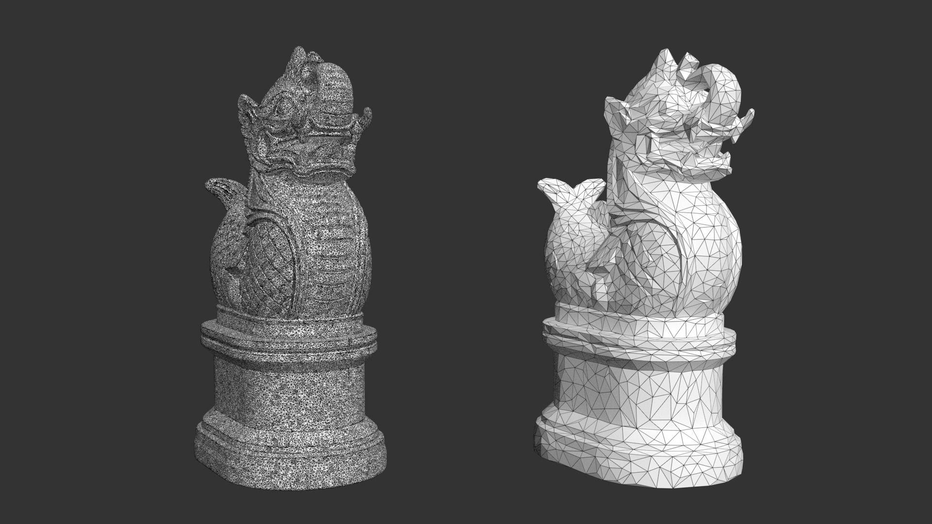 Ancient Khmer Statue 03-250522 Low-poly 3D model_8