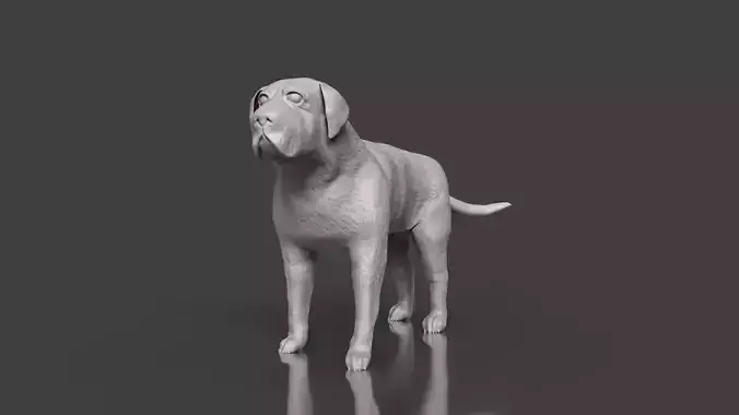 Cute but Realistic English Mastiff Dog Toy Model 3D print model