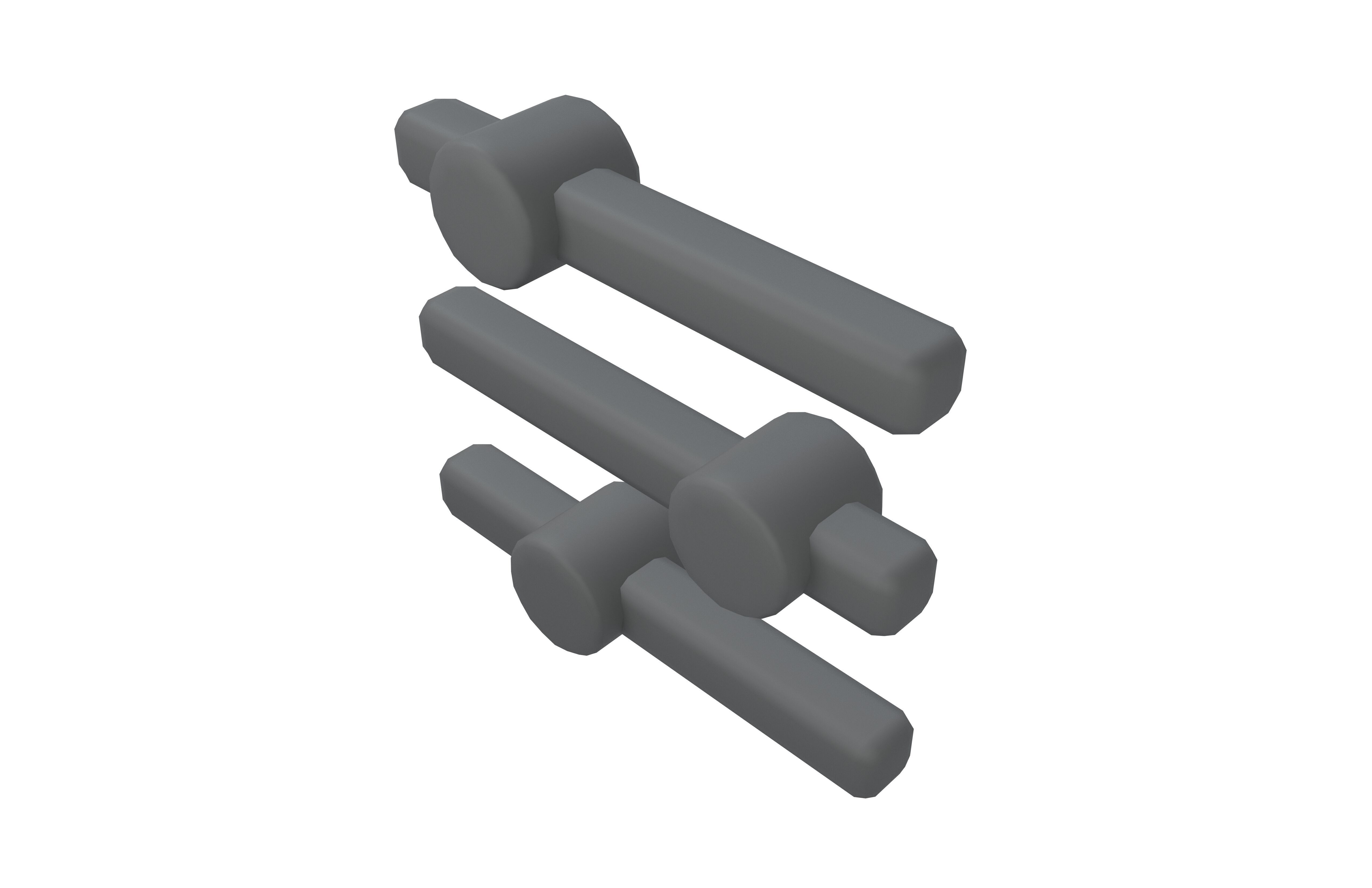 Settings Control Slider Icon v1 001 Low-poly 3D model_2