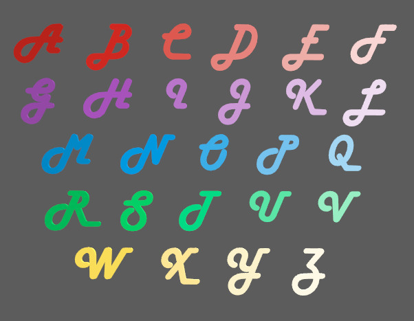 Personalized special letters Low-poly 3D model_12