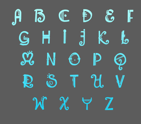 Personalized special letters Low-poly 3D model_3