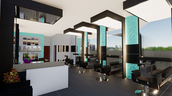 3D interior bar bar shop  Free 3D model
