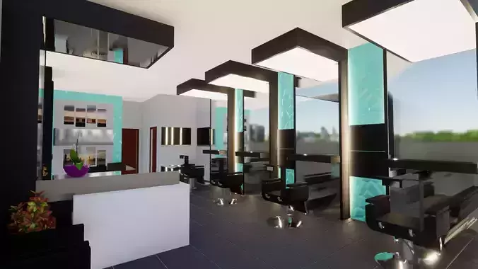 3D interior bar bar shop 