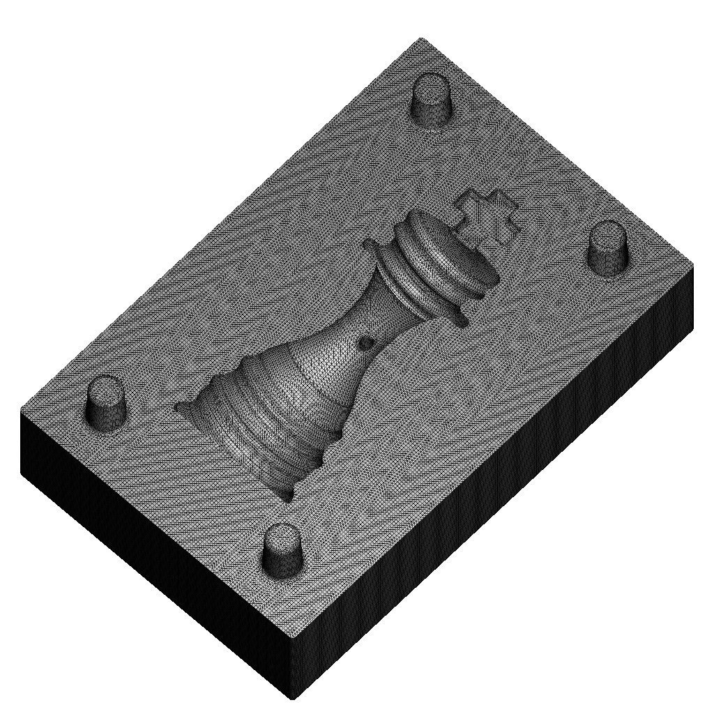 Chocolate Mold Chess King 3D print model_4