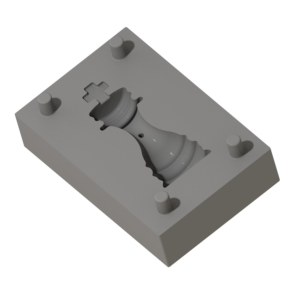 Chocolate Mold Chess King 3D print model_2