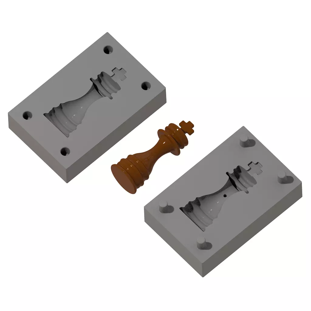 Chocolate Mold Chess King 3D print model_0