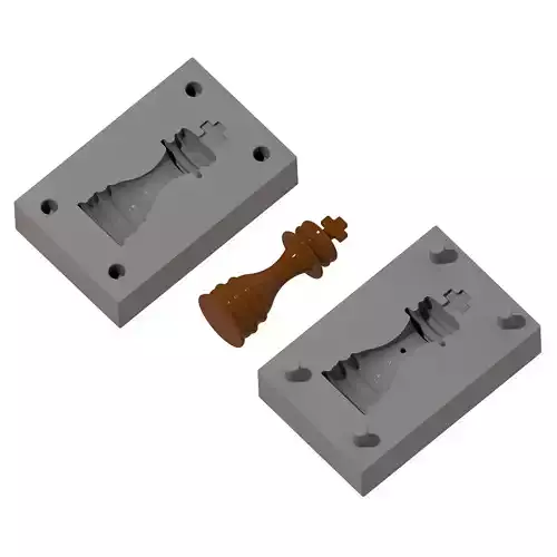 Chocolate Mold Chess King 3D print model