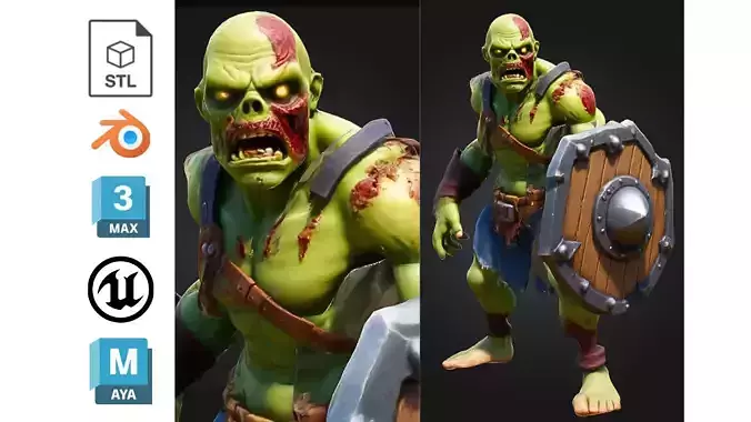 Zombie Gladiator with Shield