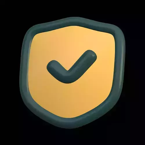 shield with a check mark on the front