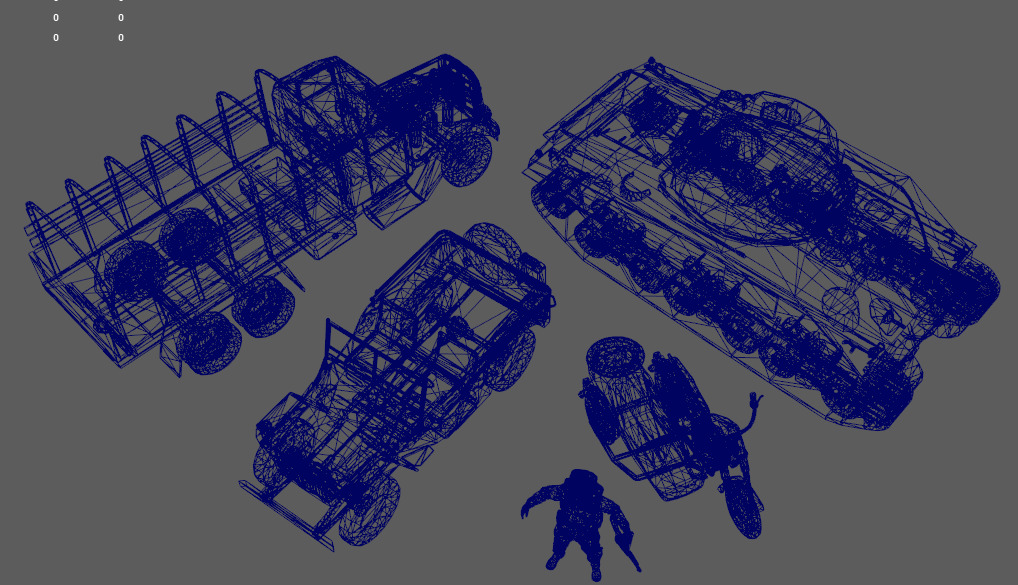 american wwii pack Tanks armored vehicles soldiers motorcycles Low-poly 3D model_5