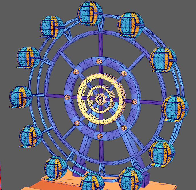 amusement park asset pack Low-poly 3D model_13