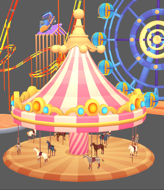 amusement park asset pack Low-poly 3D model_9