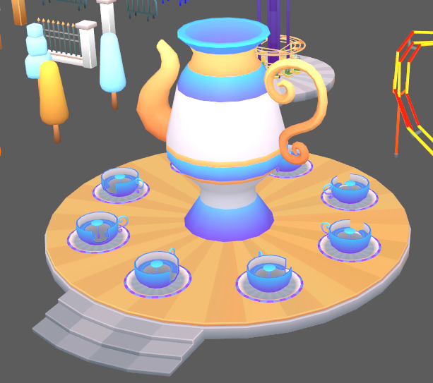 amusement park asset pack Low-poly 3D model_8