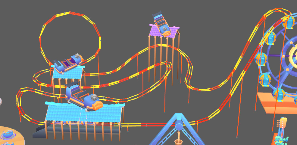 amusement park asset pack Low-poly 3D model_3
