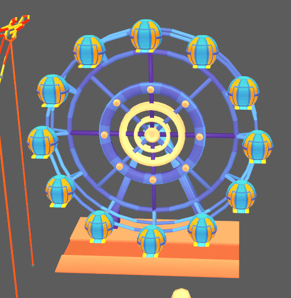 amusement park asset pack Low-poly 3D model_6