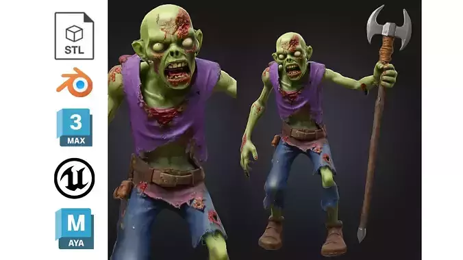 Undead Enemy with Weapon