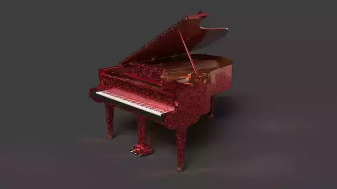 Chinese red grand piano 