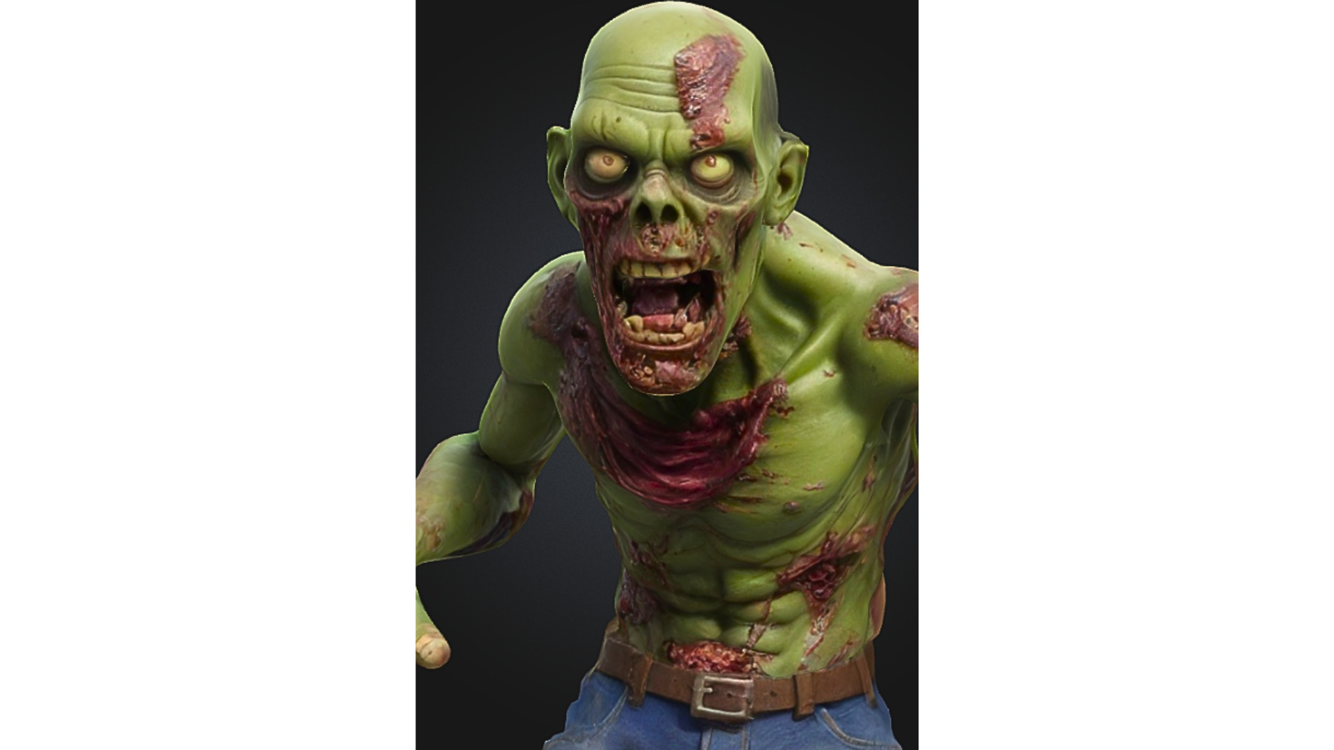 Realistic Zombie Undead Low-poly 3D model_4