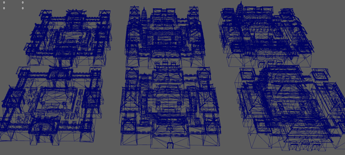 Ancient Chinese Three Kingdoms city Low-poly 3D model_7