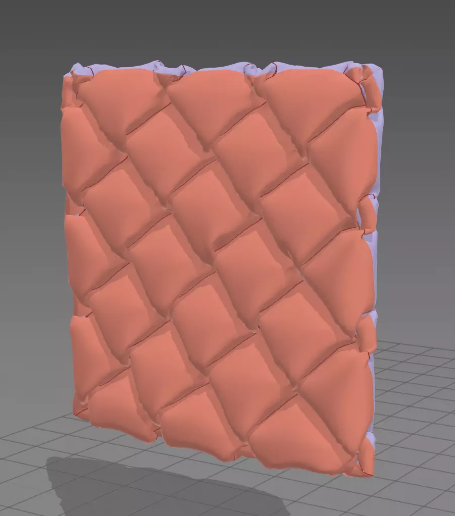 Inflatable and expanded twill mesh mattress-fabric throw pillow 3D model