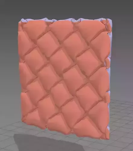 Inflatable and expanded twill mesh mattress-fabric throw pillow 3D model