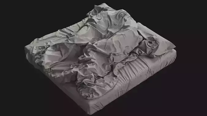 Double Bed with Sleeping Person