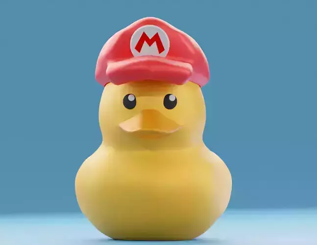 Nitendo Mario Hat yellow duck
