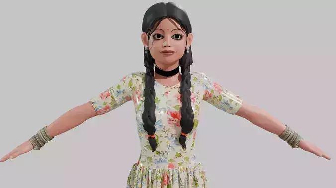 Rigged Human Character for Animation - High-Quality 3D Model