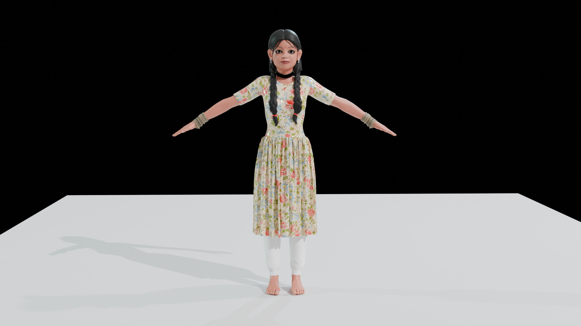 Rigged Human Character for Animation - High-Quality 3D Model 3D model_6