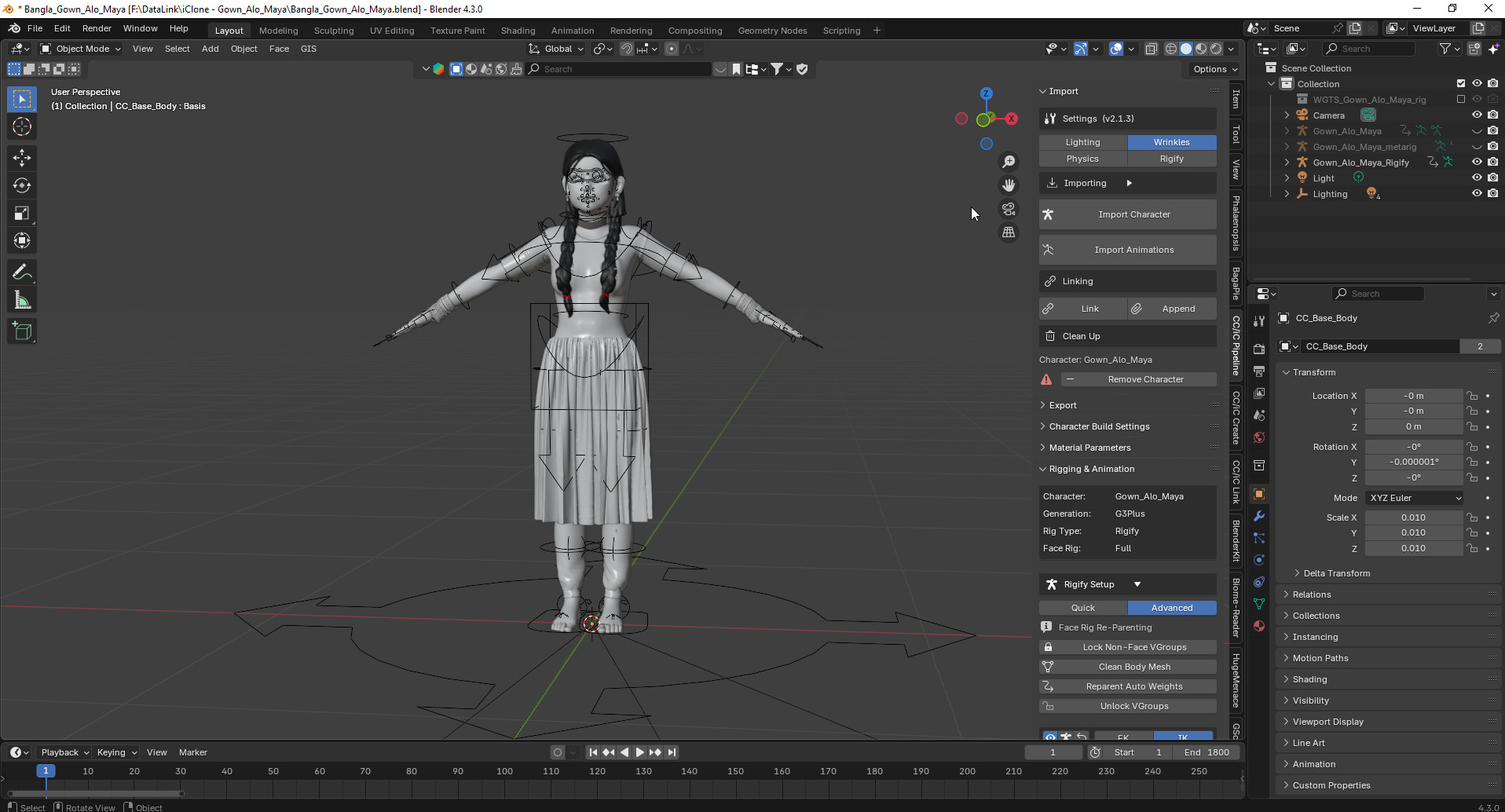 Rigged Human Character for Animation - High-Quality 3D Model 3D model_7