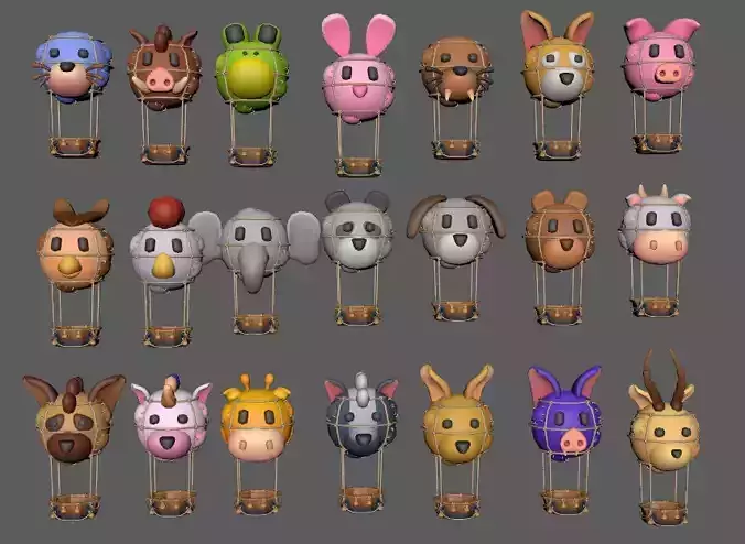 Animal hot air balloon