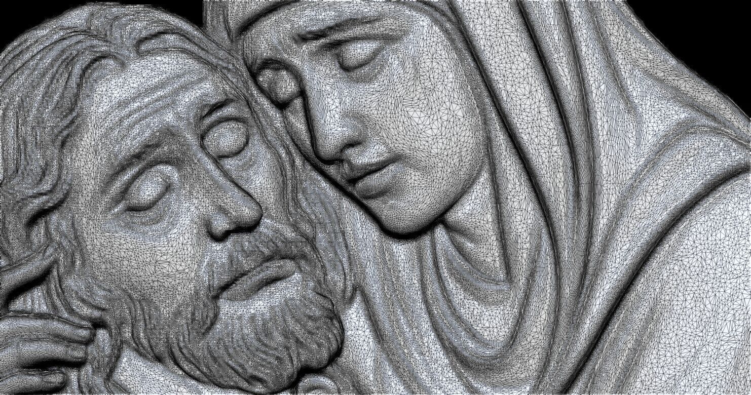 Jesus and Mary Pendant 3D print model_4