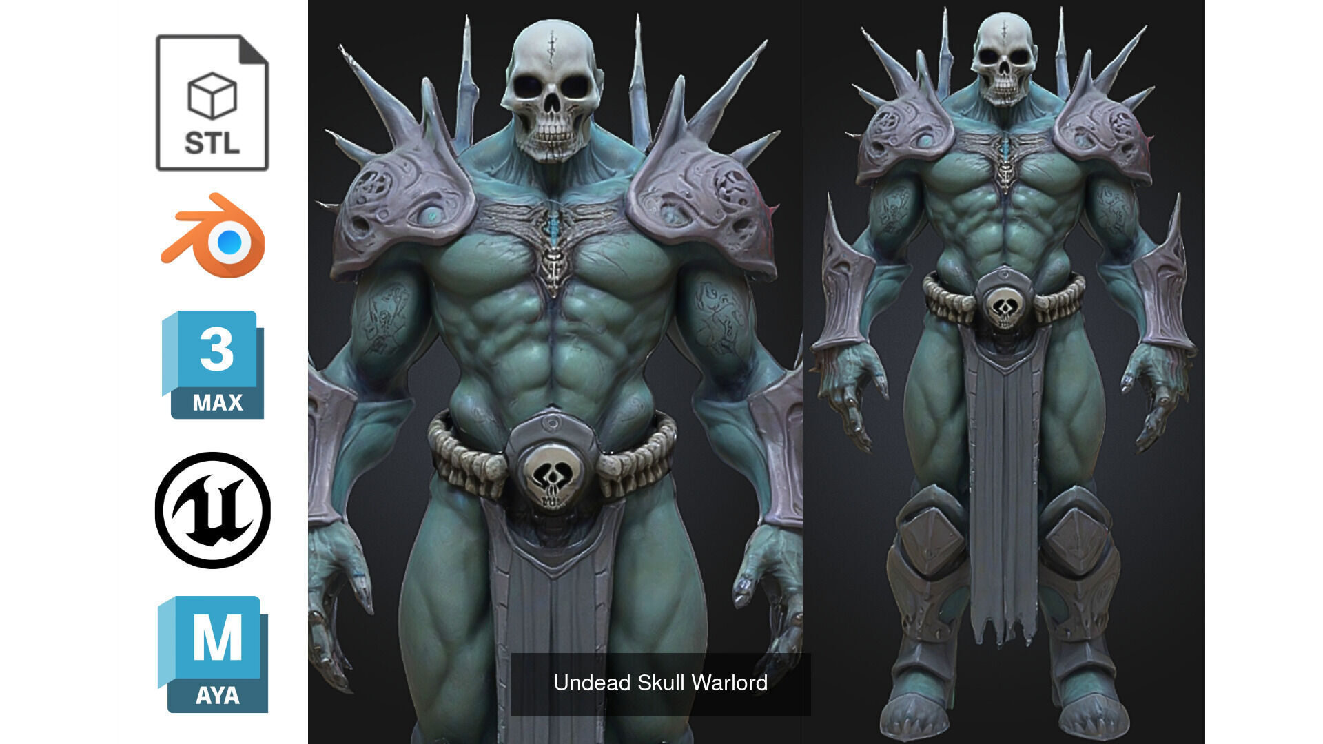 7 Undead e Demonic Warrior Pack 3D Model Collection_7