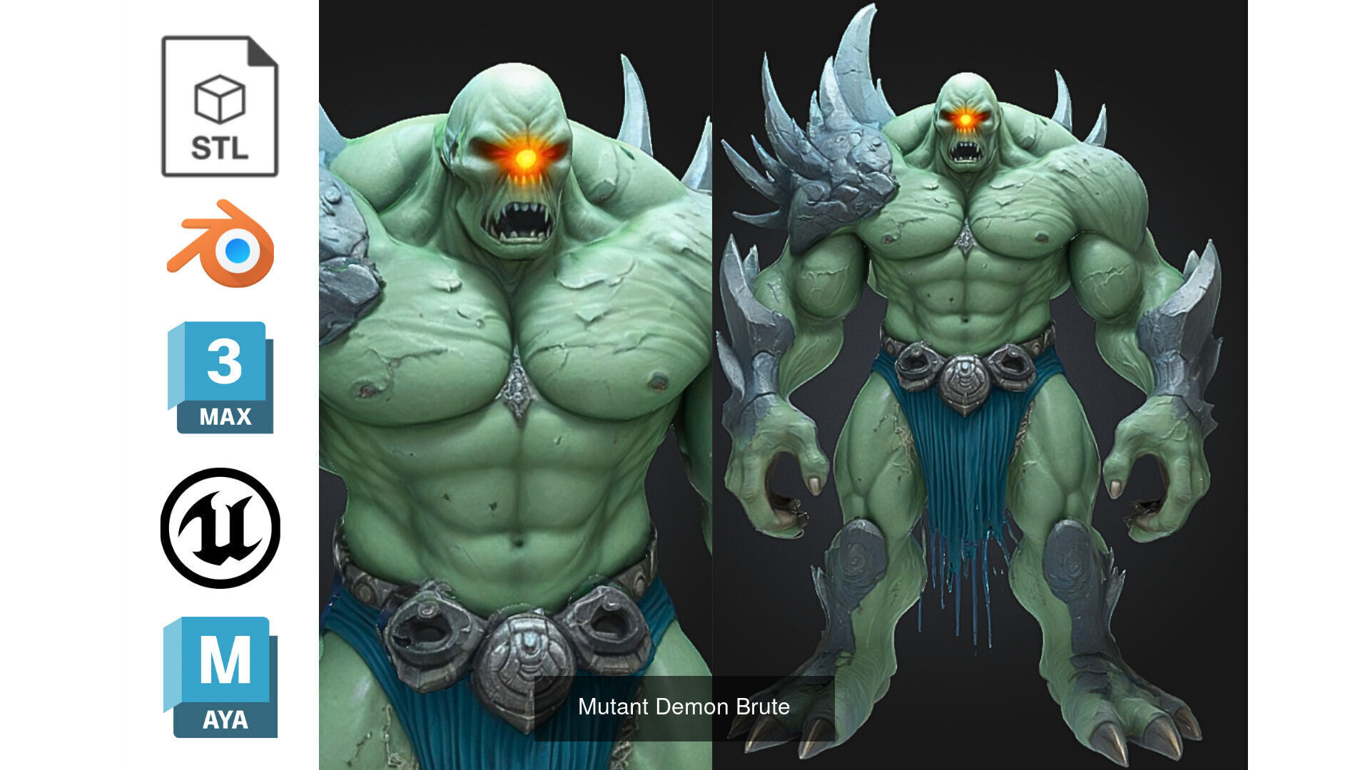 7 Undead e Demonic Warrior Pack 3D Model Collection_8