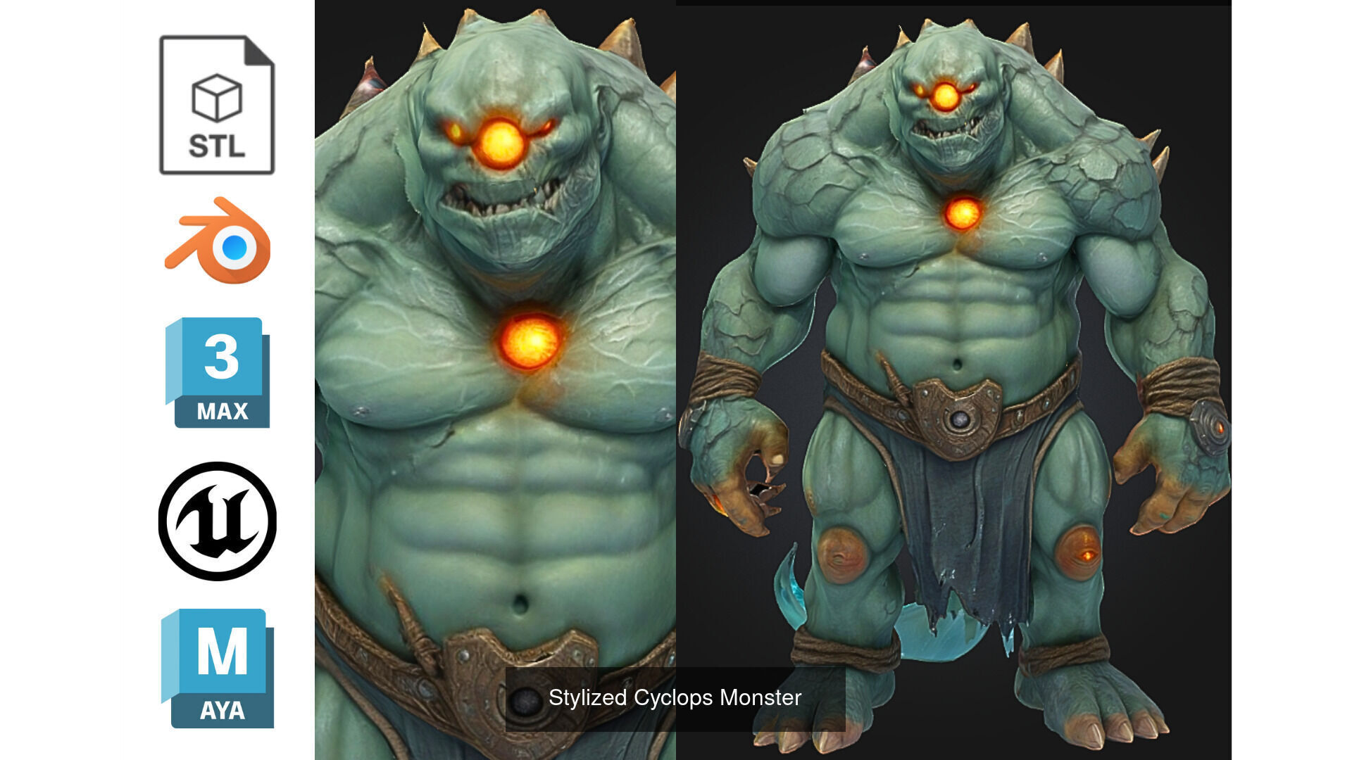 7 Undead e Demonic Warrior Pack 3D Model Collection_4