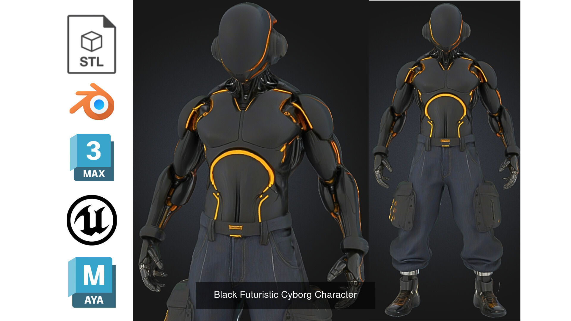 PACK 15 Stylized Sci-Fi Android and Robot Pack 3D Model Collection_11