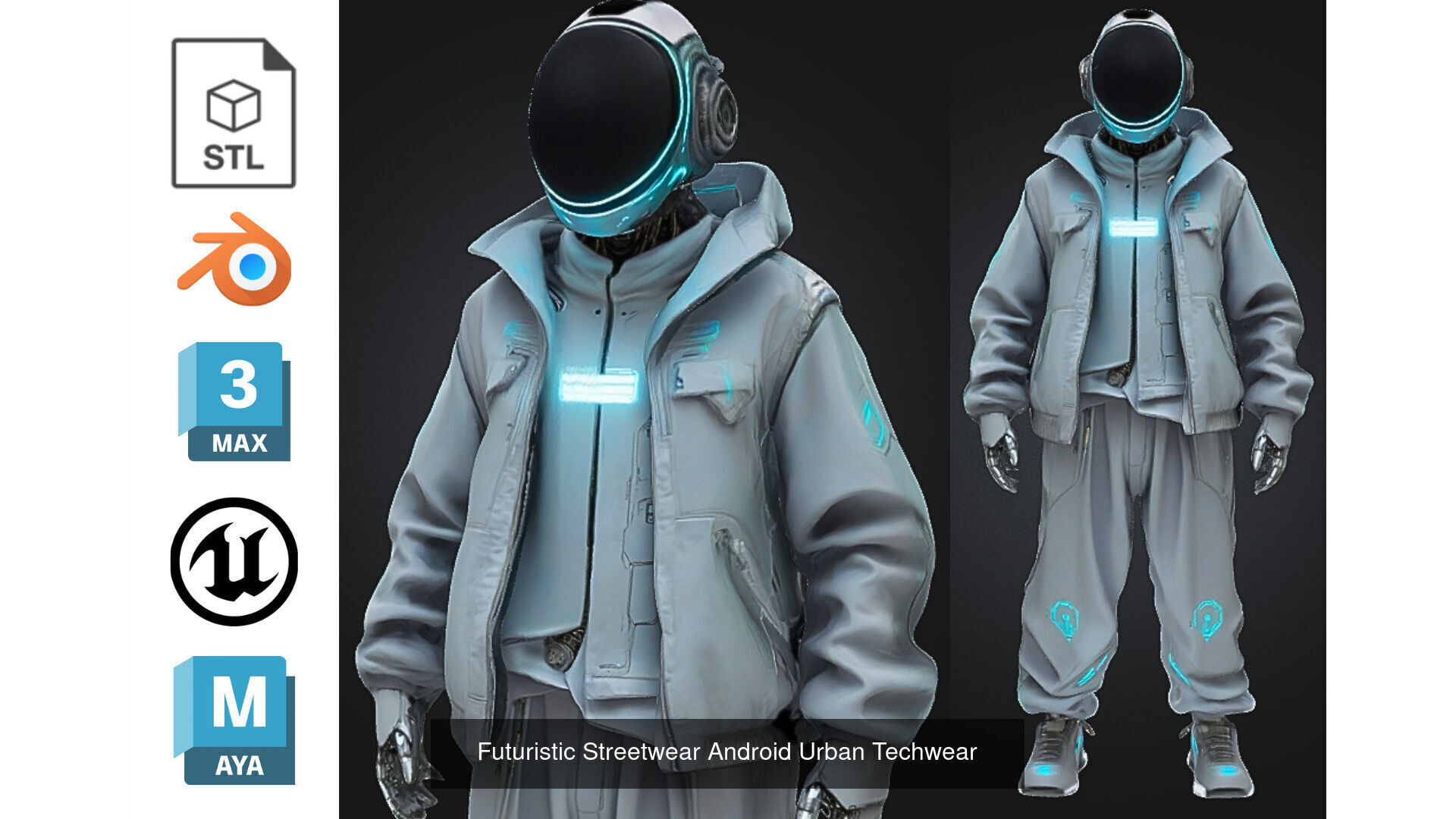 PACK 15 Stylized Sci-Fi Android and Robot Pack 3D Model Collection_6