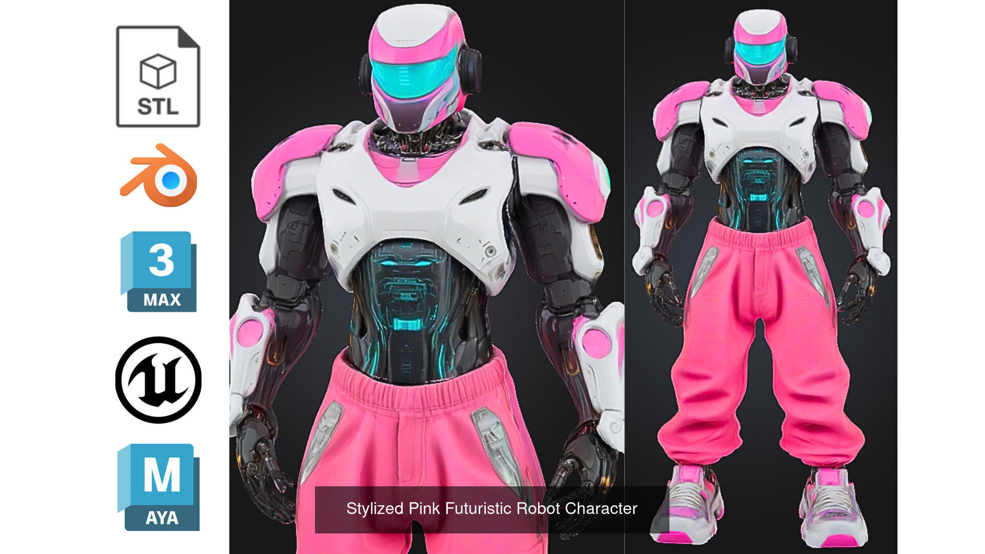 PACK 15 Stylized Sci-Fi Android and Robot Pack 3D Model Collection_14