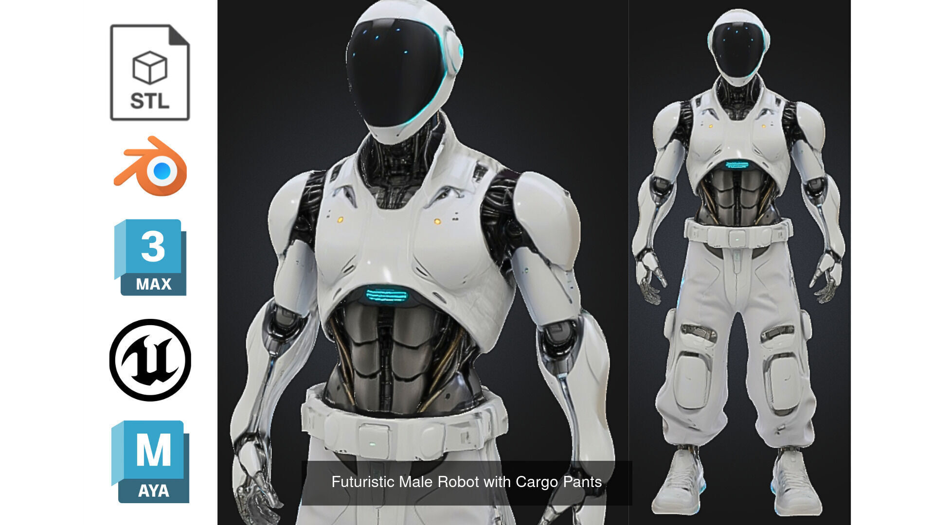 PACK 15 Stylized Sci-Fi Android and Robot Pack 3D Model Collection_15