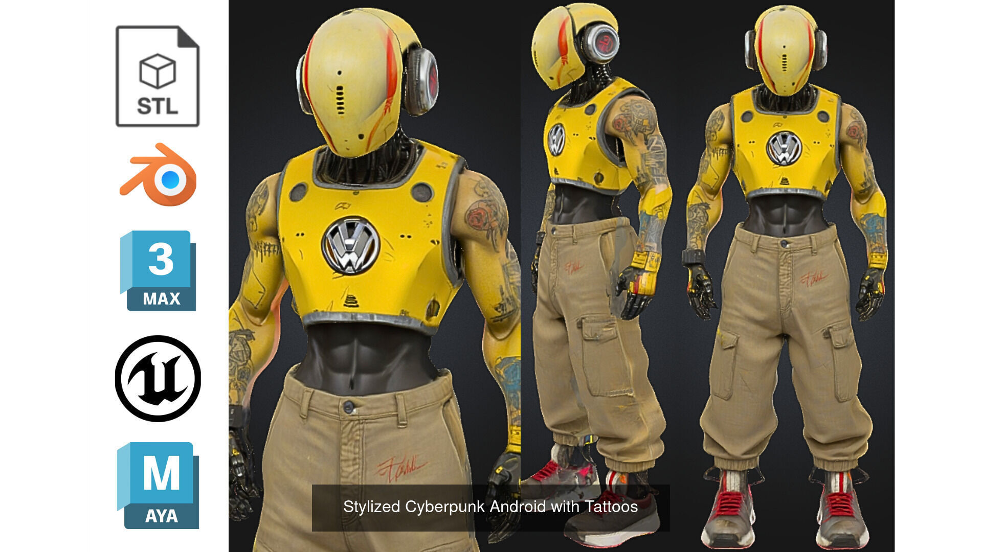 PACK 15 Stylized Sci-Fi Android and Robot Pack 3D Model Collection_5