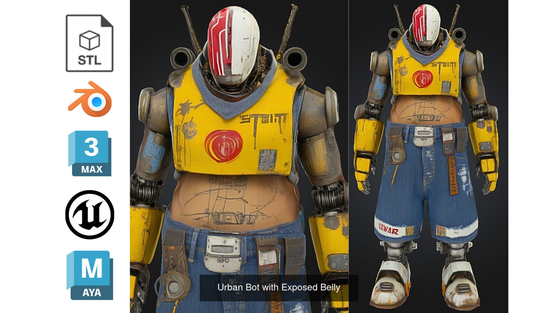 PACK 15 Stylized Sci-Fi Android and Robot Pack 3D Model Collection_3