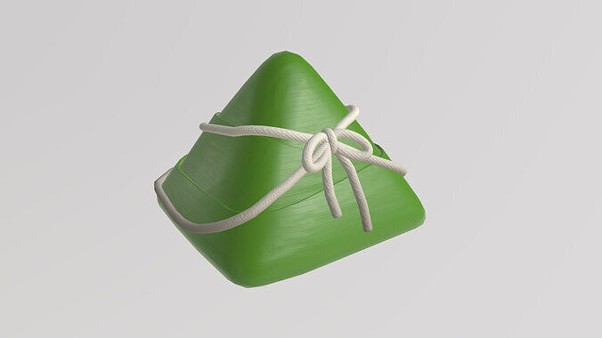 Stylized Low-Poly Rice Dumpling Low-poly 3D model 7