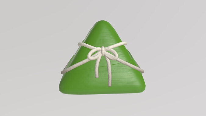 Stylized Low-Poly Rice Dumpling Low-poly 3D model 2