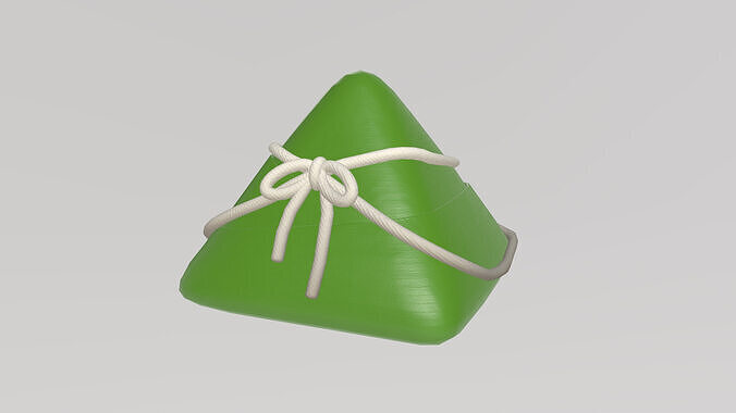 Stylized Low-Poly Rice Dumpling Low-poly 3D model 3